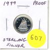 Image 1 : 1999 Sterling Silver 10 Cents. Proof with Ultra Heavy Cameo. Bright White.