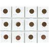 Image 2 : Lot of 12 Canadian One Cents Coins.