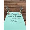 Image 2 : Antique silver salt and pepper shakers.