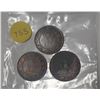 Image 1 : 1898, 1904, 1918 Canadian Large One Cent Coins.