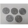 Image 2 : (5) 1944 Canadian "Victory" 5 Cents Coins.