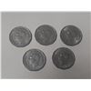 Image 3 : (5) 1944 Canadian "Victory" 5 Cents Coins.