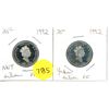 Image 1 : (2) 1992 Special  25 Cents Silver P.F. - Cameo, North West Territories and Yukon .