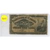 Image 1 : 1900 Dominion of Canada 25 Cents Shinplaster.