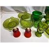 Image 2 : Lot of green glassware