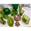 Image 3 : Lot of green glassware