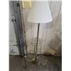 Image 1 : Brass and glass lamp with shelves- 63"H