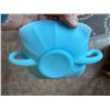 Image 3 : Fenton frosted turquoise candy dish