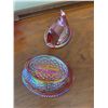 Image 2 : Mosser glass Chicken on nest & vintage glass basket