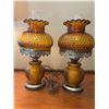 Image 1 : Hobnail Glass Electric table lamps (2 items)