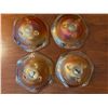 Image 2 : Peach Lustre 3 footed dessert dishes, 4 bowls in set