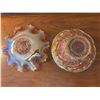 Image 2 : Vintage Carnival Glass dish & bowl, 2 pieces