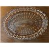 Image 2 : Pink Vintage pressed glass serving plate