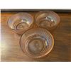 Image 1 : Pink depression glass large bowls, 3 bowls