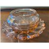 Image 1 : Pink vintage glass trinket dish & saucer, 2 pieces
