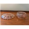Image 2 : Pink vintage glass trinket dish & saucer, 2 pieces