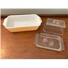 Image 2 : FireKing Loaf pan & Butter dish, 2 pieces / one with lid