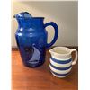 Image 1 : “Off the Coast” Sapphire Blue Water Pitcher & creamer