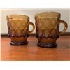 Image 1 : Fire King dark amber mugs (2)