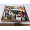 Image 2 : Sewing supplies and cigar box