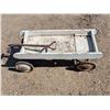 Image 1 : Antique Wooden White Painted Wagon (36"x13"x14")