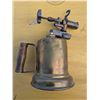 Image 1 : Antique Brass Kerosene Blow Torch w/ Wooden Handle