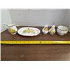 Image 1 : Yellow tea rose royal albert china- cream jug, sugar, tray and salt and pepper
