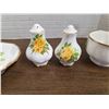 Image 3 : Yellow tea rose royal albert china- cream jug, sugar, tray and salt and pepper