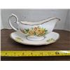 Image 1 : Yellow tea rose royal albert china-  Gravy boat and tray