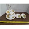 Image 1 : Yellow tea rose royal albert china- dessert tray and mint trays