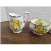 Image 2 : Yellow tea rose royal albert china- salt and pepper with cream and sugar