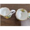 Image 3 : Yellow tea rose royal albert china- salt and pepper with cream and sugar