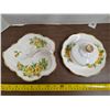 Image 2 : Yellow tea rose royal albert china- Butter dish and candy dish