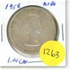 Image 1 : 1958 AU50 Canadian 1 Dollar Coin Known as the "loonie"