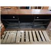 Image 1 : dresser made into a tv stand- 68" by 18" by 29"H