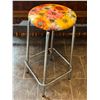 Image 1 : Vintage Stool, floral print
