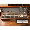 Image 2 : Vintage Jewellery & bottles and storage boxes/shelf