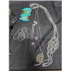 Image 3 : Lot of necklaces- turquois and purple