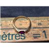 Image 1 : Gold plated ring with ruby stone- size 5.5