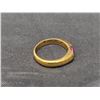 Image 2 : Gold plated ring with ruby stone- size 5.5