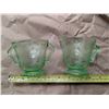 Image 2 : (2)Vintage Uranium Glassware (Cream + Sugar Set)