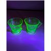 Image 3 : (2)Vintage Uranium Glassware (Cream + Sugar Set)