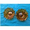 Image 1 : (2) Vintage Flower Design Carnival Glass