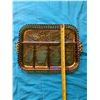Image 2 : Vintage Carnival Glass 12"x9" Food Tray w/ Fruit Design