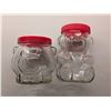 Image 1 : (2) Vintage Kraft Peanut Butter Glass Jars 1989 (1) Full Body (1) Head