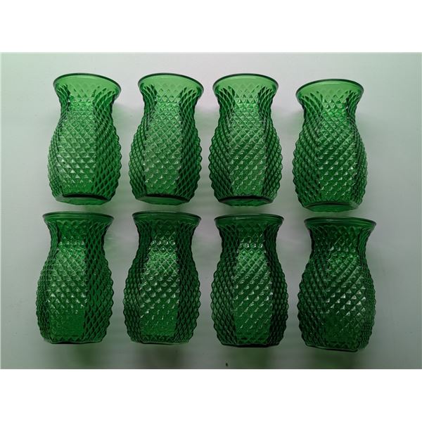 (8) Vintage Hosier Glass Decor Vases