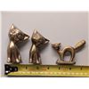 Image 2 : Vintage Brass Ashtray w/Boxer Dog and (3) Decor Brass Cats