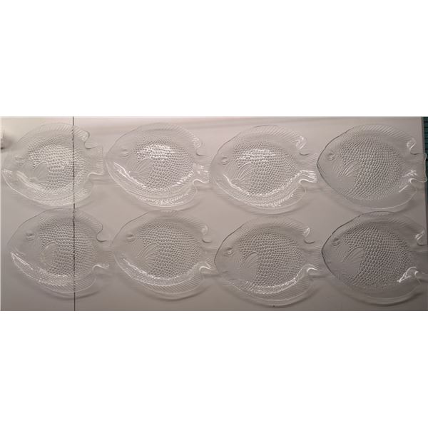 Set of (8) Vintage Arcroc Fish Side Plates