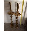 Image 2 : 40-42" Vintage Brass Large Candle Sticks