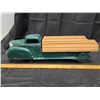 Image 1 : Antique metal truck- homemade box and original grill and Lumar name on tires - 21"L by 4"W